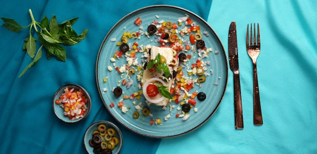 Baked Trout with Feta & Olives