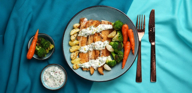 Grilled Trout with Horseradish Remoulade