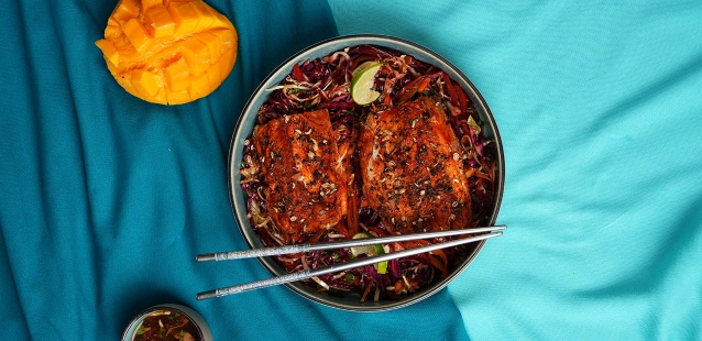 Rainbow Trout with Asian Slaw